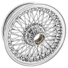 MG + AH Wire wheel 15 x 5 Chrome 72 Spoke by MWS  part number WWC459