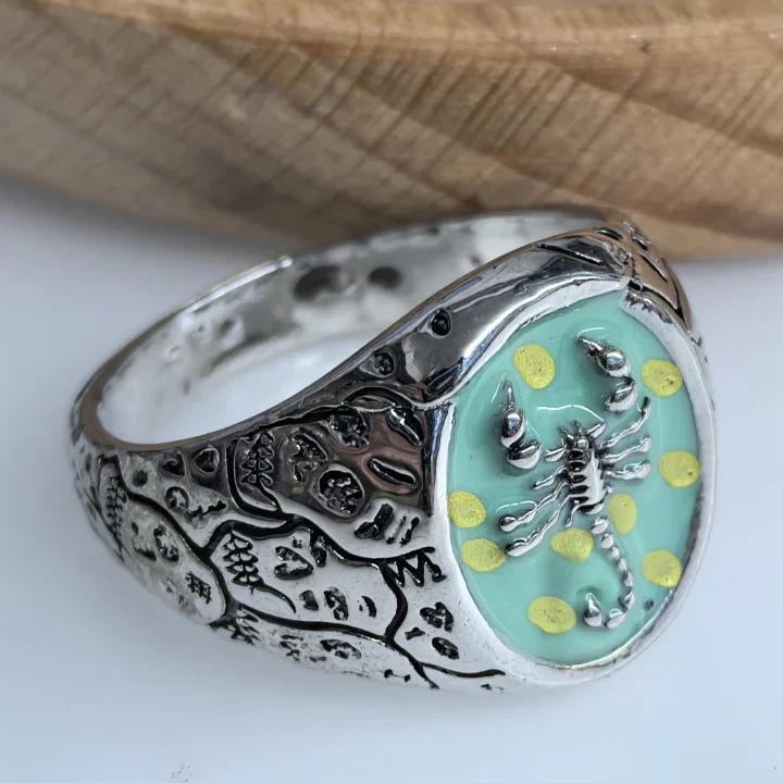 Lote al por mayor de 20 piezas de joyas mezcladas piedra turquesa natural plata P anillos para dama Foto 2 de 4