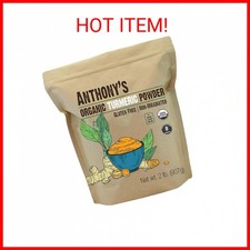 Anthony's Organic Turmeric Root Powder, 2 lb, Curcumin Powder, Gluten Free Non