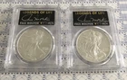 PAUL MOLITOR AUTO 2021 PSA/PCGS SILVER EAGLE MS70 LAST 1 & 2 FIRST LEGENDS LIFE