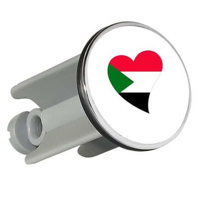 Waschbeckenstöpsel Sudan Flagge Herz Geschenkidee Sudan Geschenk Präsent Mitbrin