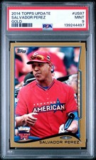 SALVADOR PEREZ 2014 Topps update Gold #US97 PSA 9