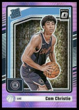 2024-25 Donruss Optic #284 Cam Christie RC Rookie Hyper Pink Clippers