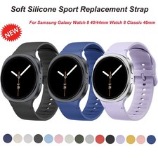 Soft Silicone Sport Band for Samsung Galaxy Watch 8 40/44mm 8 Classic 46mm Strap