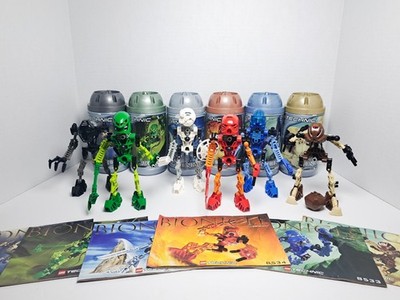 LEGO Bionicle TOA MATA Complete Set of 6 with Canisters and Instruction Manuals