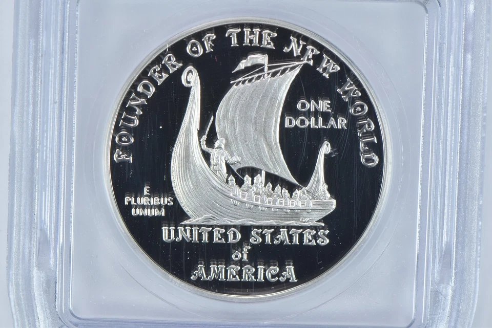 2000-P Leif Ericson Commemorative Silver Dollar PR70 DCAM ICG *3597 - Image 4 of 4