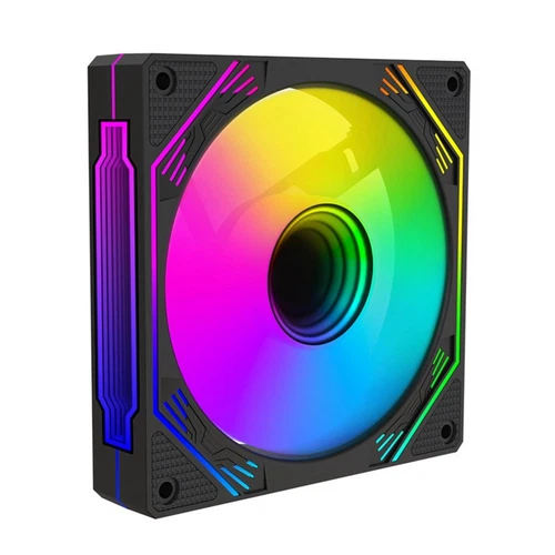 1X(Spielschrank RGB-GehäUselüFter 120 mm 3D Infinite Mirror Silent Fan ARGB8568