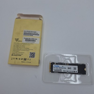 Vaseky M.2 2280 64GB SATA III Internal SSD - Brand New Open Box