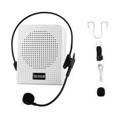 Voice Amplifier,Portable Microphone and Speaker,Suitable for Teachers, White