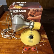 General Electric Time-A-Tan Deluxe Sun Lamp UV Tan RSK6 Tested Vintage USA  