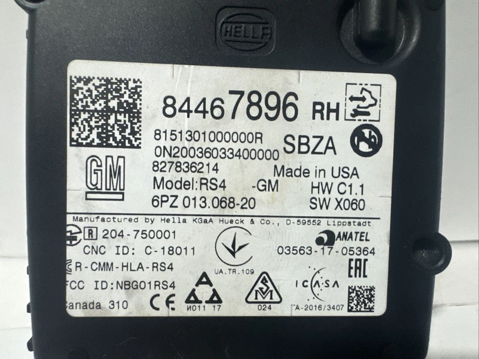 Módulo de radar punto ciego pasajero derecho GMC Cadillac Chevrolet 2019-2021 84467896 Foto 2 de 4