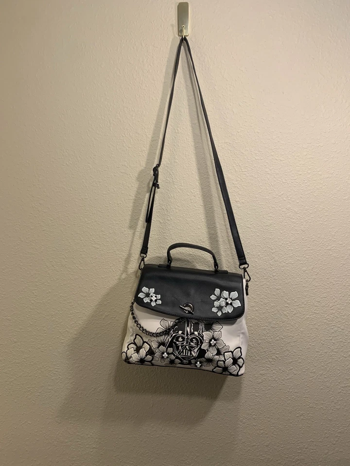 Our Universe Star Wars Darth Vadar Sketch Black And White Handbag - Image 2 of 4