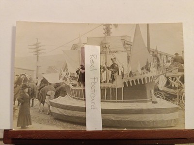 Rppc Pasadena California Parade Float Santa Maria (A6)