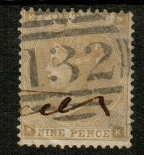 SG87 THE 1862 QV 9d Pajita (NK) gato usado muy fino 325€