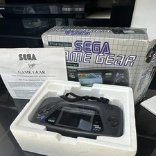 SEGA Game Gear Black Handheld Console Colour Screen w/ Box, Foam & Manual