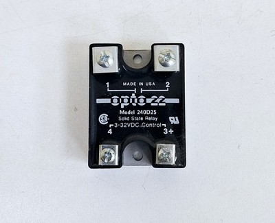 Opto 22 Model 240D25 Solid State Relay (Lot of 2 pcs)