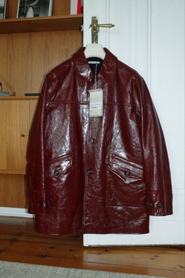 OUR LEGACY Buta Coat Blood Red Leather Jacket 52 NEW NEU