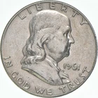 1961-D Franklin Half Dollar AU 90% Silver *8014