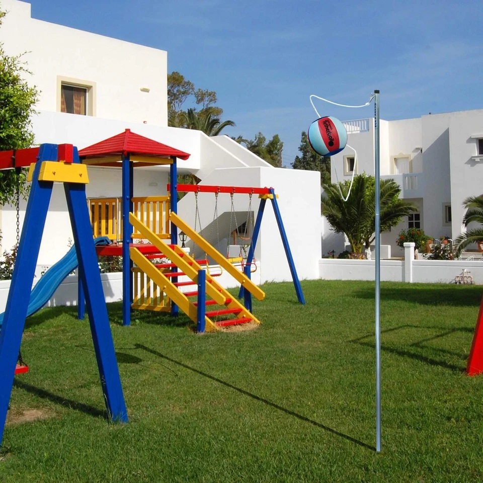 Park & Sun Deportes Portátil Exterior Rojo Blanco y Azul Tetherball Set con Acceso Foto 3 de 4