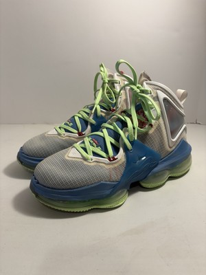 Nike LeBron XIX 19 Tropical Basketball Shoes Men s 7.5 Blue Lime Glow DC9339-400