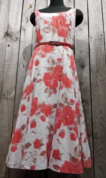 Women Laura Ashley Dress White Silk 36