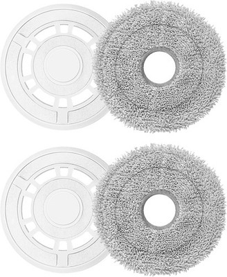 Mopptücher mit Ersatzhalterung, Wischplatten für Ecovacs Deebot N30 PRO/N30 OMNI