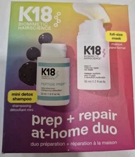 K18 Prep & Repair At Home Duo Kit Detox + Leave In Mask New In Box