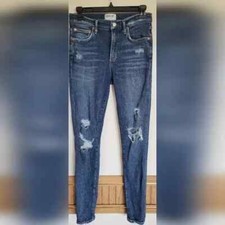AGOLDE Women's Sophie High Rise Distressed Skinny Denim in Cannas Jeans Size 28