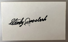 STANLEY COVELESKI AUTOGRAPHED 3 X 5 INDEX CARD HOG INDIANS EX-NM