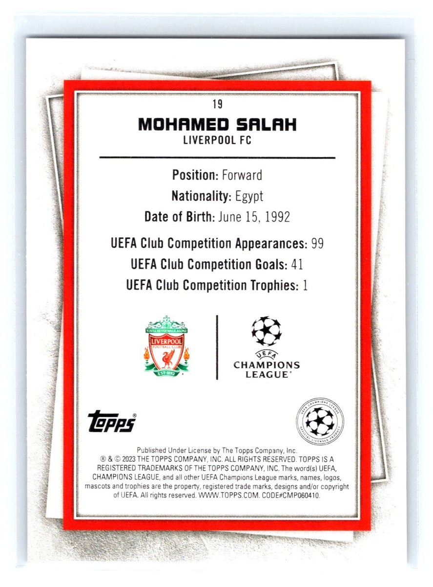 2022 Topps Superstars #19 Mohamed Salah Liverpool FC Mint | eBay