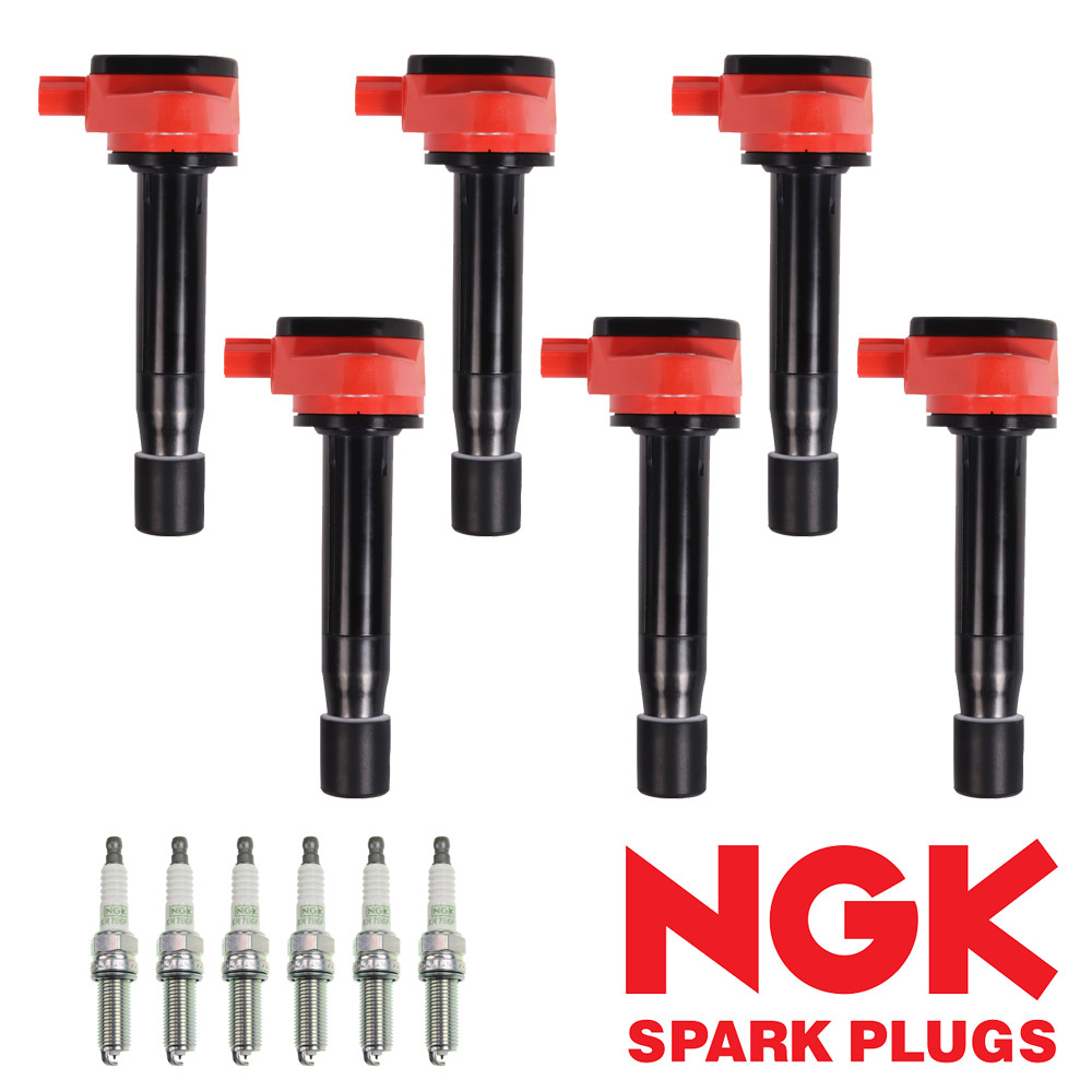 6 Ignition Coil  6 NGK Platinum Spark Plug for Honda Accord Acura TL 3.5L UF603