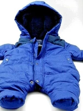 Warm Nautica Bunting Pram Snow Suit Girl or Boy size 3-6 mos Navy Blue One Piece