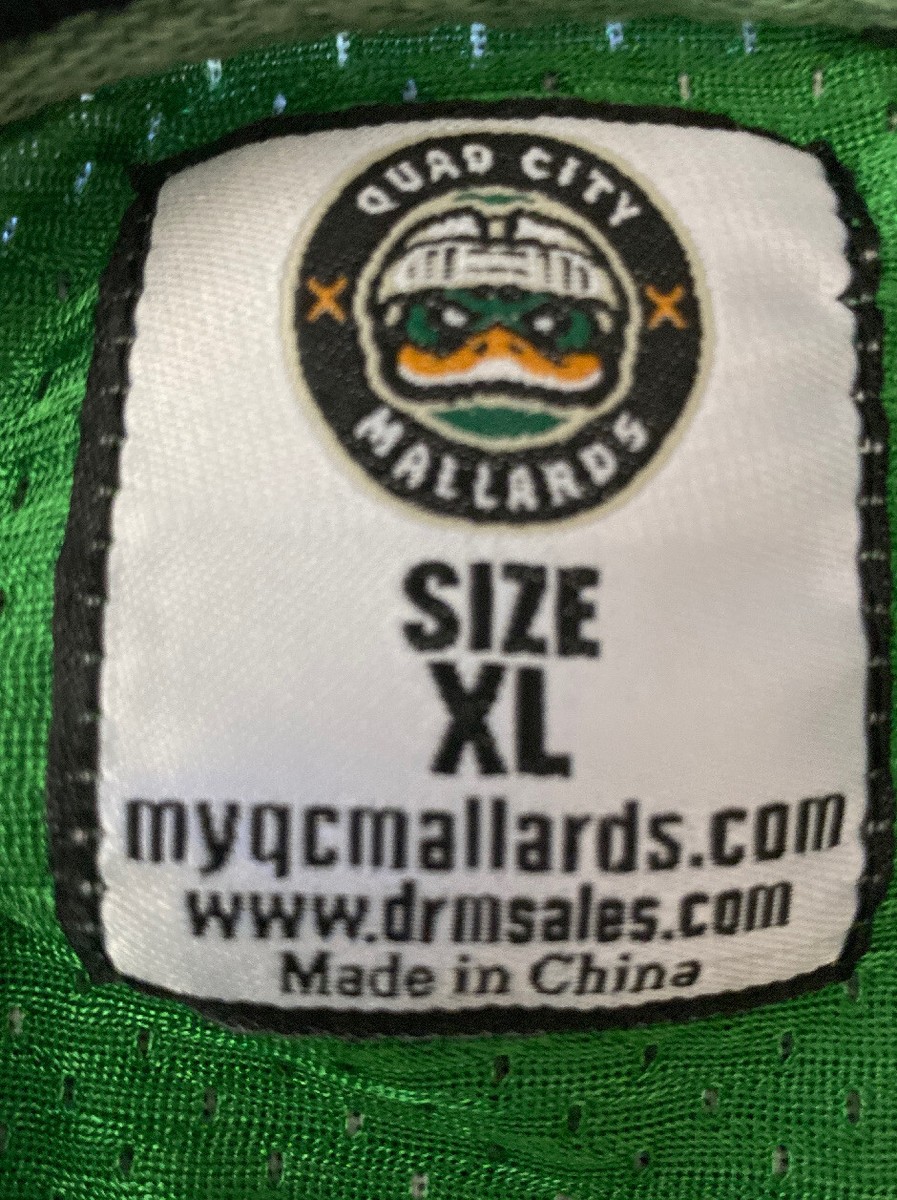 Quad City Mallards SGA Green Hockey Jersey ~ Mens Size XL