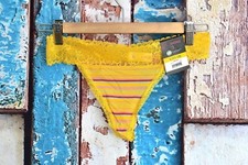Women's NOBO No Boundaries Micro Thong Panties Underwear S, XXL Yellow NEW