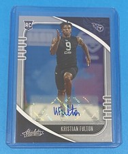 2020 Panini Absolute Kristian Fulton SIGNATURE ROOKIES AUTO SP Titans #174 RC 🔥
