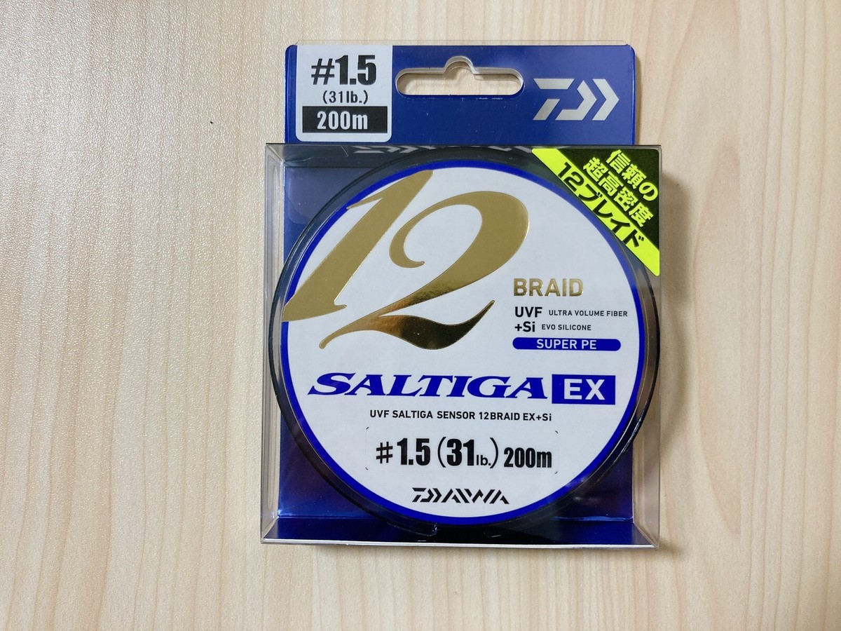 Daiwa Fishing PE Line UVF SALTIGA SENSOR 12 BRAID EX+Si 200m #1.5