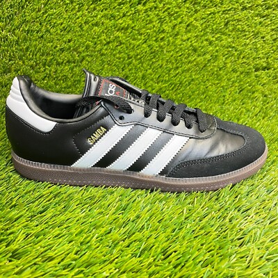 Adidas Samba Classic Mens Size 7 Black White Athletic Casual Shoes Sneakers