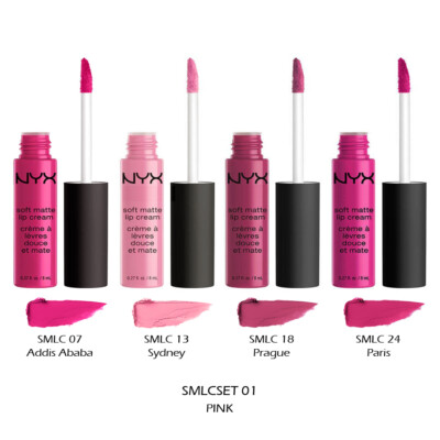 1 NYX Soft Matte Lip Cream Lipstick - 4 Piece Full size Set 