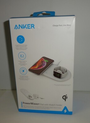 Anker PowerWave+ Pad - Wireless charging Pad + AC power adapter - 7.5 Watt - 2.4 A - QC 3.0 (USB) - White