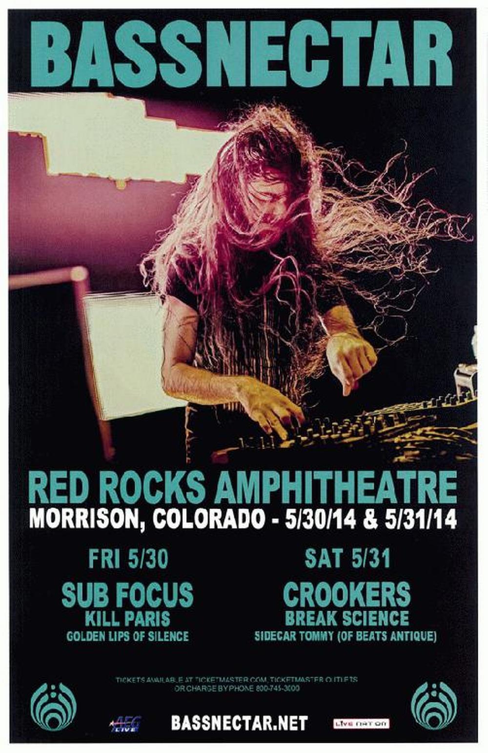 Sub Focus Red Rocks Amphitheatre 2014 Poster