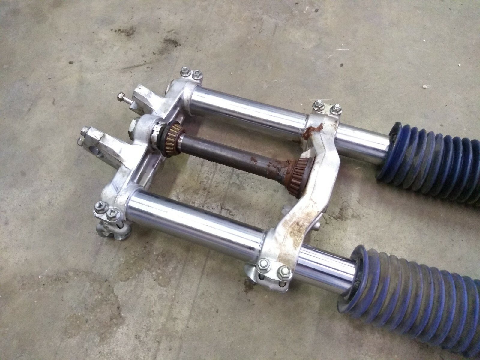 Kawasaki Kdx 200 Front Forks Front Forks triple tree assembly eBay