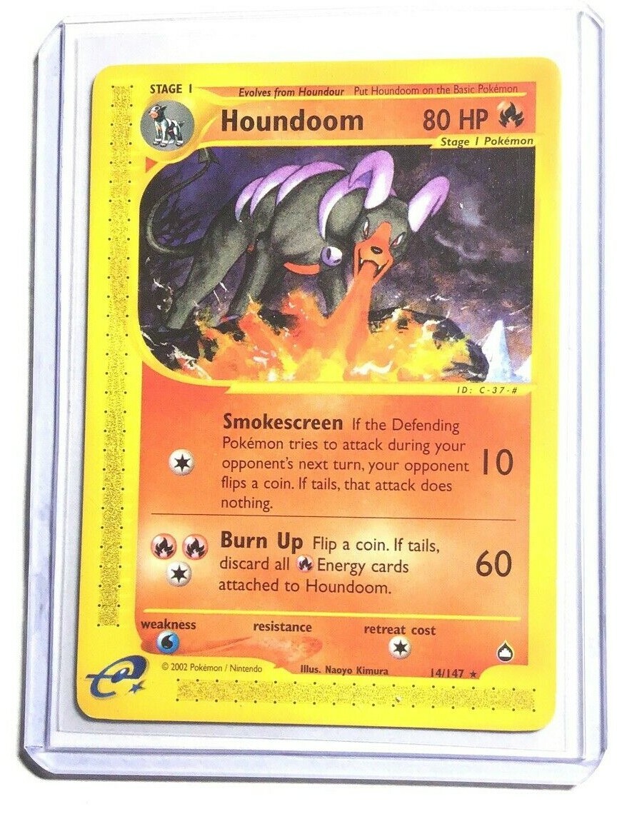 HOUNDOOM - 14/147 - Aquapolis - Rare - Pokemon Card - NM