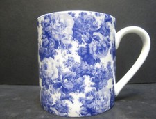 Extra Large Fine Bone China One 1 Pint Pot Mug Rik's Laura Blue 18-20oz Uk Dec