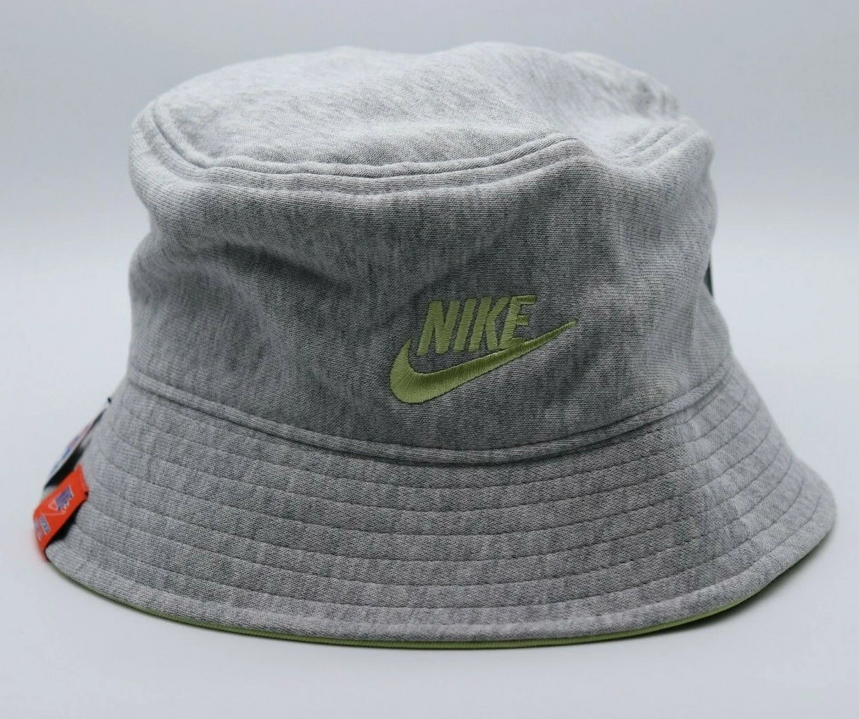 NIKE SPORTSWEAR LOGO FRENCH TERRY DRI FIT BUCKET HAT GREY CQ9221-050 - WOMEN M/L