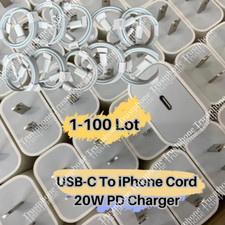 Upgrade 20W Fast Charger Block Type C Cable For iPhone 14 13 12 11 Pro Max 8 Lot