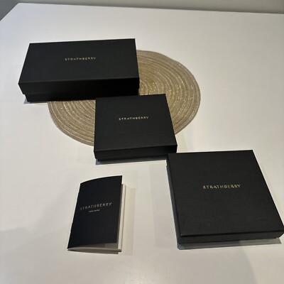 3 Stück Strathberry LEER 1Box (24,13,5cm) 2 Boxen (14-14-3,5 cm)