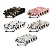 HEAD CASE DESIGNS MARBLE VINYL STICKER SKIN DECAL COVER FOR SONY PS4 PRO BUNDLE