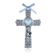 Baby Catholic Wall Cross 6Inch Baptism Gifts For Boys Religious Wall Decor Ca...