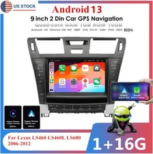 9'' Stereo Radio GPS Navi Head Unit For Lexus LS460 LS460L LS600 2006-12 Carplay