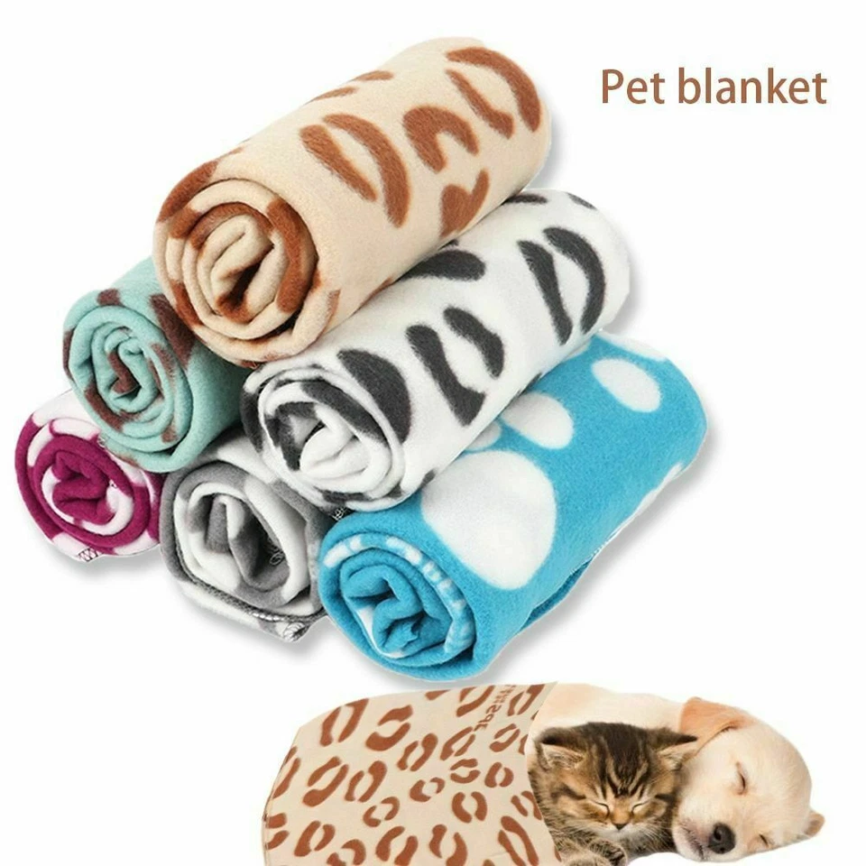 Mantas para mascotas para perros y gatos pequeños - Vellón suave transpirable y cómodo - Borgoña Foto 4 de 4